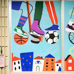 Partial Detail of Window to Our Worlds - Part 1 with its Artist Statement